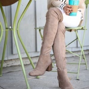 SM New York Over the Knee Suede Boots. Size 8